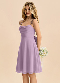 Azazie Bear Junior Wisteria A-Line Pleated Chiffon Dress image4