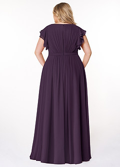 Azazie Daphne Modest Bridesmaid Dresses A-Line Ruffled Chiffon Floor-Length Dress image2