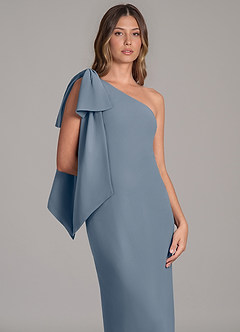 Azazie Capri Jurken voor bruidsmeisjes Jurk van Chiffon met A-Lijn One-Shoulder Schemering image7