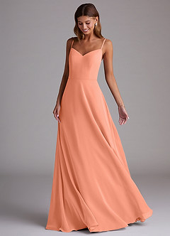 Azazie Marley Bridesmaid Dresses Sunset A-Line Off the Shoulder Chiffon Convertible Dress image5
