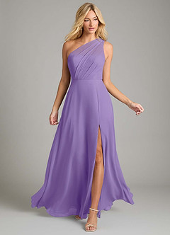Azazie Phaedra Bridesmaid Dresses Tahiti A-Line One Shoulder Chiffon Dress image4