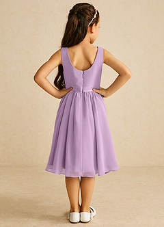 Azazie Ari Flower Girl Dresses Wisteria A-Line Sleeveless Chiffon Dress image6