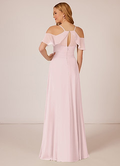 Azazie Dakota Bridesmaid Dresses A-Line V-Neck Pleated Chiffon Floor-Length Dress image3