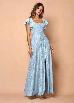 Anna Sky Blue Ruffled Maxi Dress image4