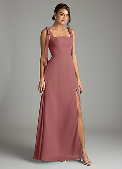 Azazie Debra Bridesmaid Dresses Amethyst A-Line with Pockets Chiffon Convertible Dress image1