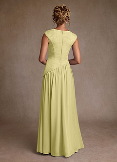 Azazie Kalleen Abiti per la Madre della Sposa Abito A-Line in Chiffon Plissettato Sorbetto Al Limone image3