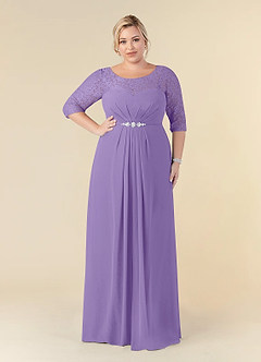 Azazie Leonine Moeder van de bruid jurken A-Lijn Jurk van Chiffon Scoop kant Tahiti image10