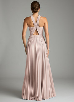 Azazie Afra Abiti da Damigella Abito A-Line in Chiffon Plissettato Petalo Di Rosa image2