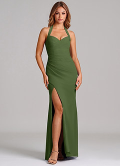 Azazie Emeria Suknie dla druhen Syrena Dekolt w kształcie serca Szyfon Do ziemi Sukienka image3