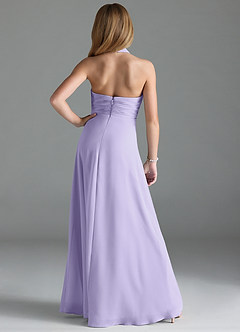 Azazie Tessie Junior Lilac A-Line Pleated Chiffon Dress image2