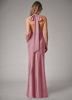 Azazie Velli Bridesmaid Dresses Vintage Mauve Mermaid Stretch Satin Dress image5
