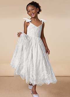 Azazie Tilly Flower Girl Klänningar Klänning A-Line i Spets image1