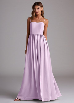 Azazie Calianna Bridesmaid Dresses Frosted Lilac A-Line Off the Shoulder Chiffon Convertible Dress image4