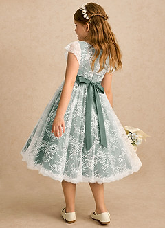 Azazie Maisie Flower Girl Klänningar Klänning A-linje i Spets image5