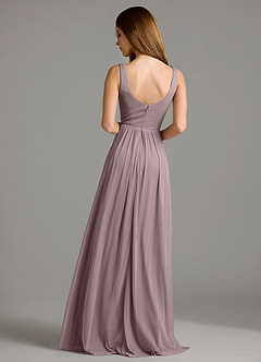 Azazie Keyla Bridesmaid Dresses Dusk A-Line Pleated Mesh Dress image2
