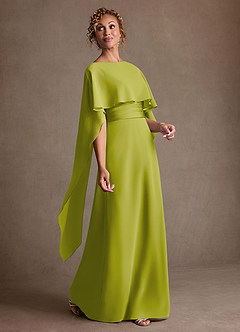 Azazie Marilla Mère de la mariée Robes Robe Trapèze en Mousseline de soie Plissée Citronnelle image2