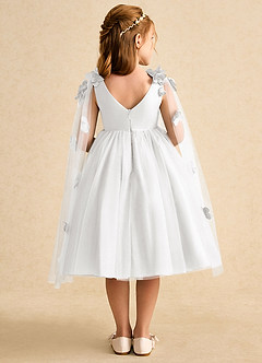 Azazie Staria Vestidos de florista Vestido Branco de Tule de Vestido de baile com Ruched image2