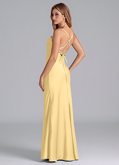 Azazie Seema Bridesmaid Dresses Butter Mermaid Corset Stretch Satin Dress image6