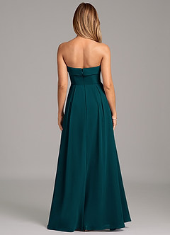 Azazie Lucienne Bridesmaid Dresses Pine A-Line Strapless Chiffon Convertible Dress image5
