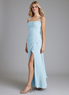 Azazie Solstice Brudepigekjoler Havfrue Stropløs Chiffon Gulv-længde Kjole image16