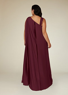 Azazie Franchesca Mère de la mariée Robes Robe Sirène en Mousseline extensible Plissée Cabernet image11