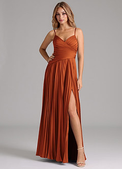 Azazie Vini Brautjungfernkleider A-Linie Plissee Stretch-Satin Kleid Kanel image3