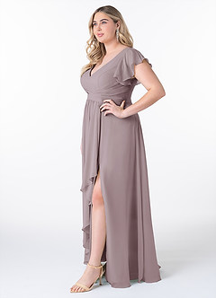 Azazie Omari Bridesmaid Dresses Dusk A-Line Chiffon Dress image9