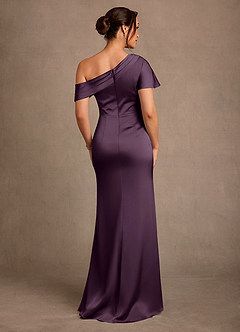 Azazie Rutha Suknie dla Matki Panny Młodej Osłona Jedno ramię Satyna elastyczna Długość podłogi Sukienka image2