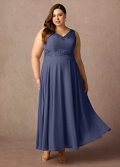 Azazie Devana Mother of the Bride Dresses Stormy A-Line Sequins Chiffon Dress image13
