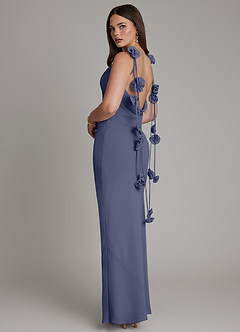 Azazie Kalico Bridesmaid Dresses Stormy Mermaid Pleated Chiffon Dress image8
