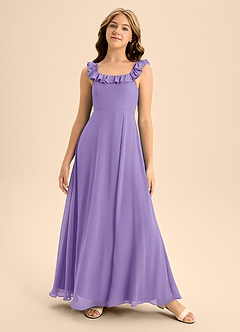 Azazie Callie Junior Tahiti A-Line Ruched Chiffon Dress image5