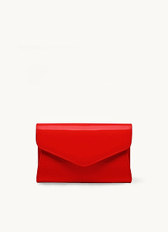 front Brief Patent Leather Envelope Bag