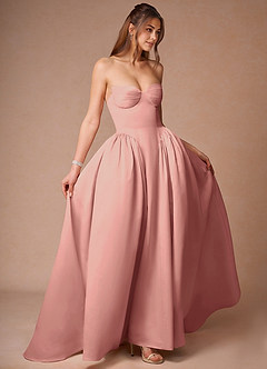 Vestido Rubor Rosa Largo Relana image5