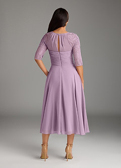 Azazie Dorothea Mother of the Bride Dresses Wisteria A-Line Scoop lace Chiffon Dress image3