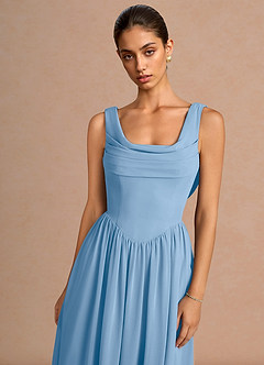 Robe Midi Bleu Brumeux Novi image5
