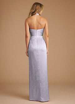 Azazie Jemma Bridesmaid Dresses Pebble Floral Jacquard Sheath Pleated Floral Jacquard Dress image2