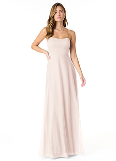 Azazie Rae Robes de demoiselle d'honneur Robe Trapèze en Maille Arc Rose Pétale image1