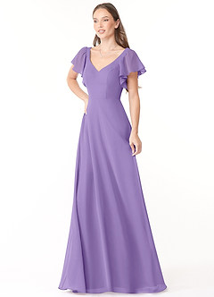 Azazie Syenna Bridesmaid Dresses Tahiti A-Line Ruched Chiffon Dress image4
