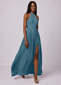 Barbie ♥ Azazie Bridesmaid Dresses Bermuda A-Line Pleated Chiffon Dress image3