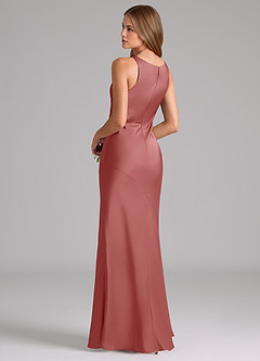 Azazie Allettie Bridesmaid Dresses Antique Rose Mermaid Stretch Satin Dress image2