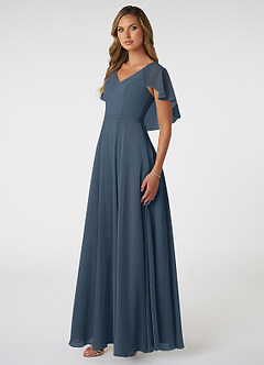 Azazie Jamie Bridesmaid Dresses Neptune A-Line Chiffon Dress image3