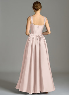 Azazie Verina Bridesmaid Dresses Blushing Pink A-Line Pleated Stretch Satin Dress image6