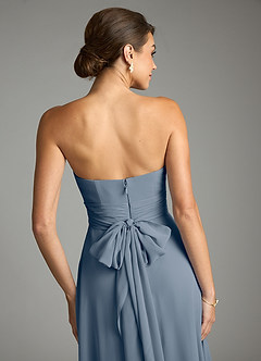 Azazie Tamira Suknie dla druhen Linia A Pofałdowany Szyfon Do ziemi Sukienka image5