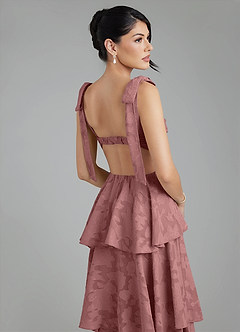 Azazie Jude Bridesmaid Dresses Dusty Rose A-Line Sweetheart Neckline Floral Burnout Dress image9