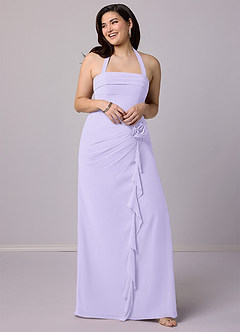 Barbie ♥ Azazie Bridesmaid Dresses Lilac Sheath Strapless Chiffon Convertible Dress image11