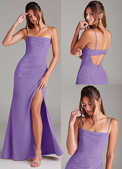 Azazie Leonis Bridesmaid Dresses Tahiti Sheath Strapless Chiffon Convertible Dress image9