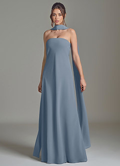 Azazie Ilana Bridesmaid Dresses Twilight A-Line Strapless Chiffon Dress image3