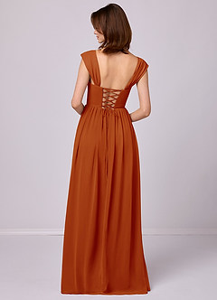 Barbie ♥ Azazie Bridesmaid Dresses Paprika A-Line Corset Chiffon Dress image6