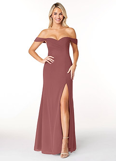 Azazie Joretta Bridesmaid Dresses Amethyst A-Line Sweetheart Neckline Chiffon Convertible Dress image1