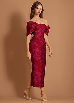 Noriel Red Hot Pink Midi Dress image3